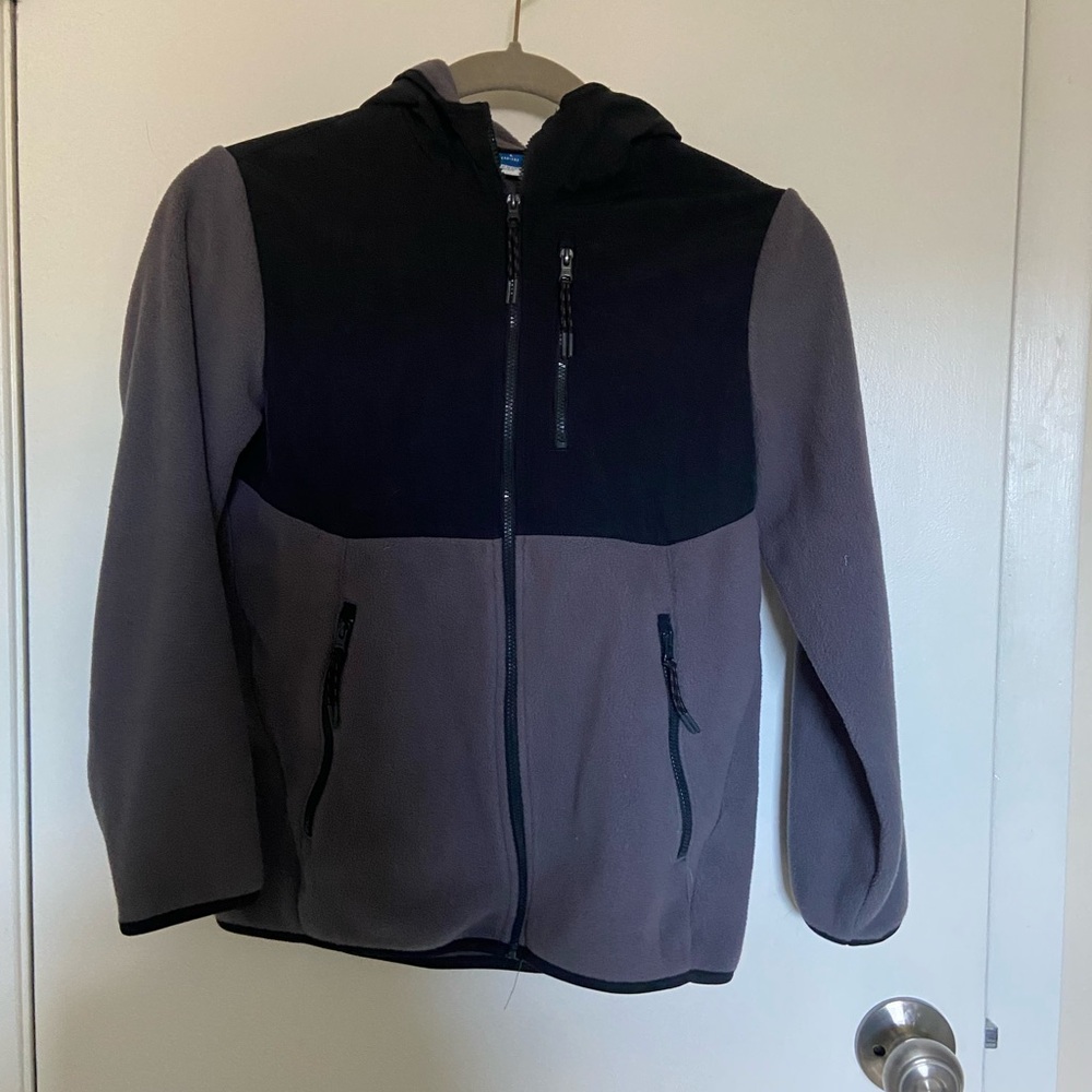 Old navy black and grey boys fleece size Large 10-12